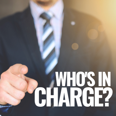 Who's in Charge message